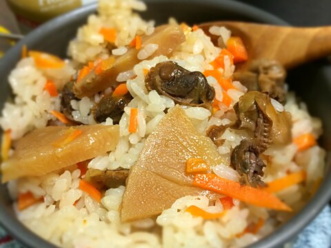 山ごはん 赤貝と筍の缶詰 炊き込み御飯